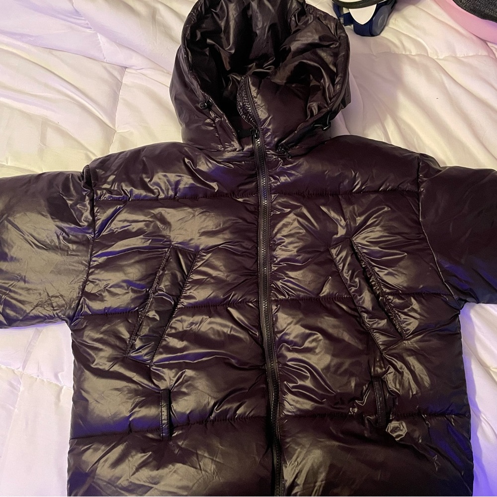 Black large puffer jacket